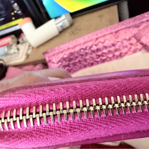 AUTH YSL Saint Laurent Classic Pink Y-Ligne Wallet - Picture 4 of 12